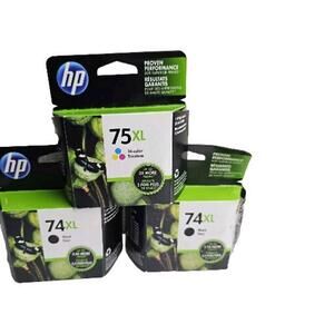 3 pack NEW Sealed Genuine HP 74XL Black expired 2017